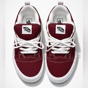 Vans Knu Skool Shoe in Rhododendron Red